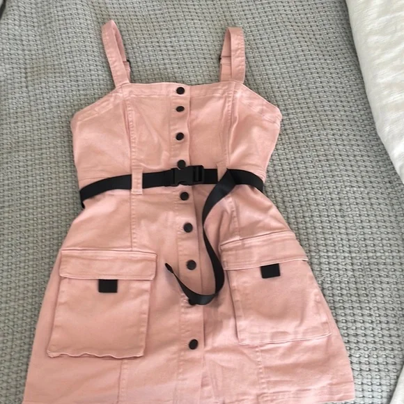 pink cargo dress The Choice Cargo Dress My Little Pieces Boutique